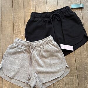 Wild Fable Black and Gray Short Shorts Set